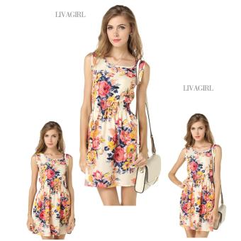 Baju Dress Gaun Wanita Banyak Motif Import Murah - Pink Floral Desember 2018 - 2 Baju Dress Gaun Wanita Banyak Motif Import Murah - Pink Floral - 2