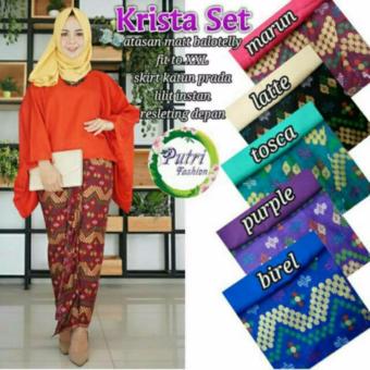 Gambar Baju Kebaya Batik Wanita Cotton   Balotely (Uk. M, L, XL )   Mode Real Photo