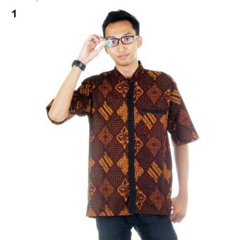 Gambar Baju Koko Batik Sogan Batik Kerja Pria Raharjo   Bisa Seragam