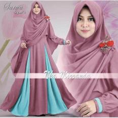 Baju muslim/pakaian wanita muslim/Gamis set Sarwa syari Matt full Jersey size L - Besar (5 color)