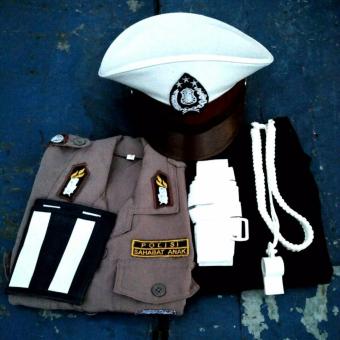 Gambar Baju polisi anak setelan komplit   seragam polisi anak laki  laki
