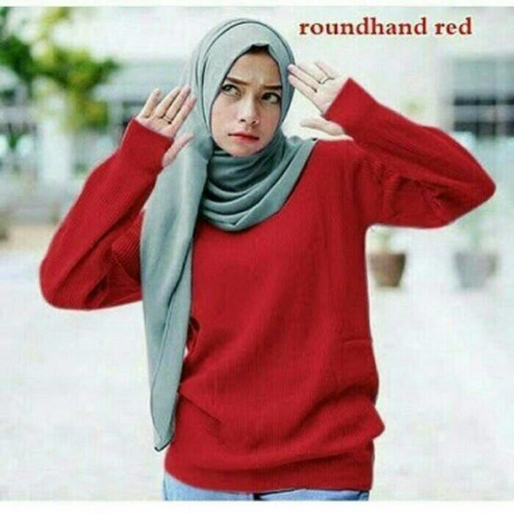 Baju Rajut Roundhand Turtle Neck Secker Sweater Baju Hangat Rajut Premium Tebal Rajut Maroon
