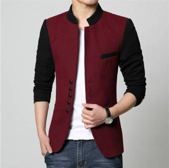  Blazer  Pria  Jas gakuran Merah  maroon Merah  Lazada 