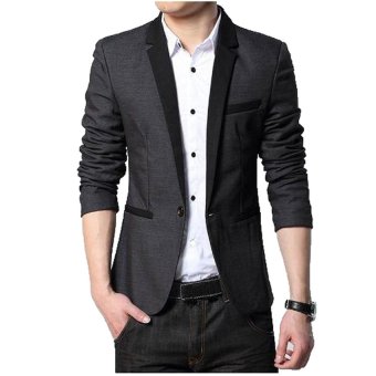 Gambar Blazer Pria Jas Pria Abu Abu Kombinasi