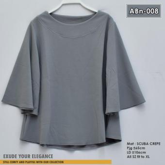 Gambar Blouse Scuba Crepe Antique Pewter