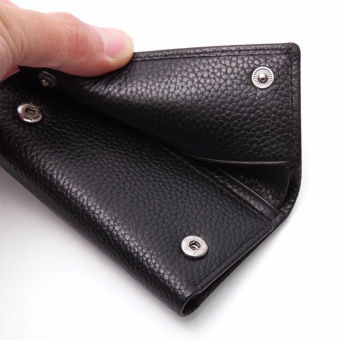 Bostanten Men's Genuine Cowhide Leather Wallet Simple Key Holder Card Holder Pure Black - Intl Januari 2019 - 4 Bostanten Men's Genuine Cowhide Leather Wallet Simple Key Holder Card Holder Pure Black - intl - 4