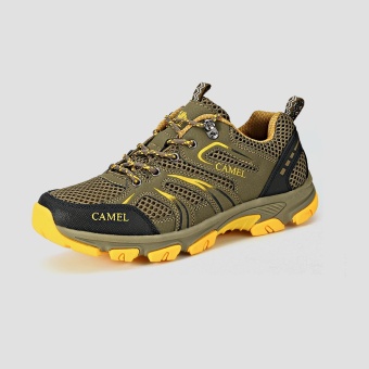 Gambar Camel Men s Outdoor Breathable Durable Anti skidding HikingShoes(Grey)   intl