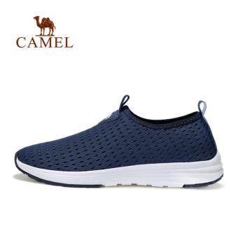 Gambar Camel Sport Men Walking Shoes Ultra light Mesh Shoes(Blue)   intl