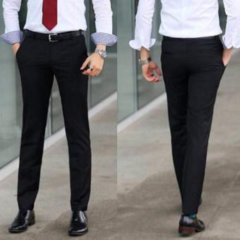 Gambar Celana Bahan formal Pria Modern   Hitam