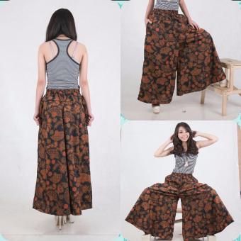 Gambar Celana batik kulot panjang wanita jumbo long pant Femy