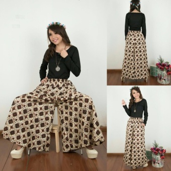 Gambar Celana batik kulot panjang wanita jumbo long pant Honey