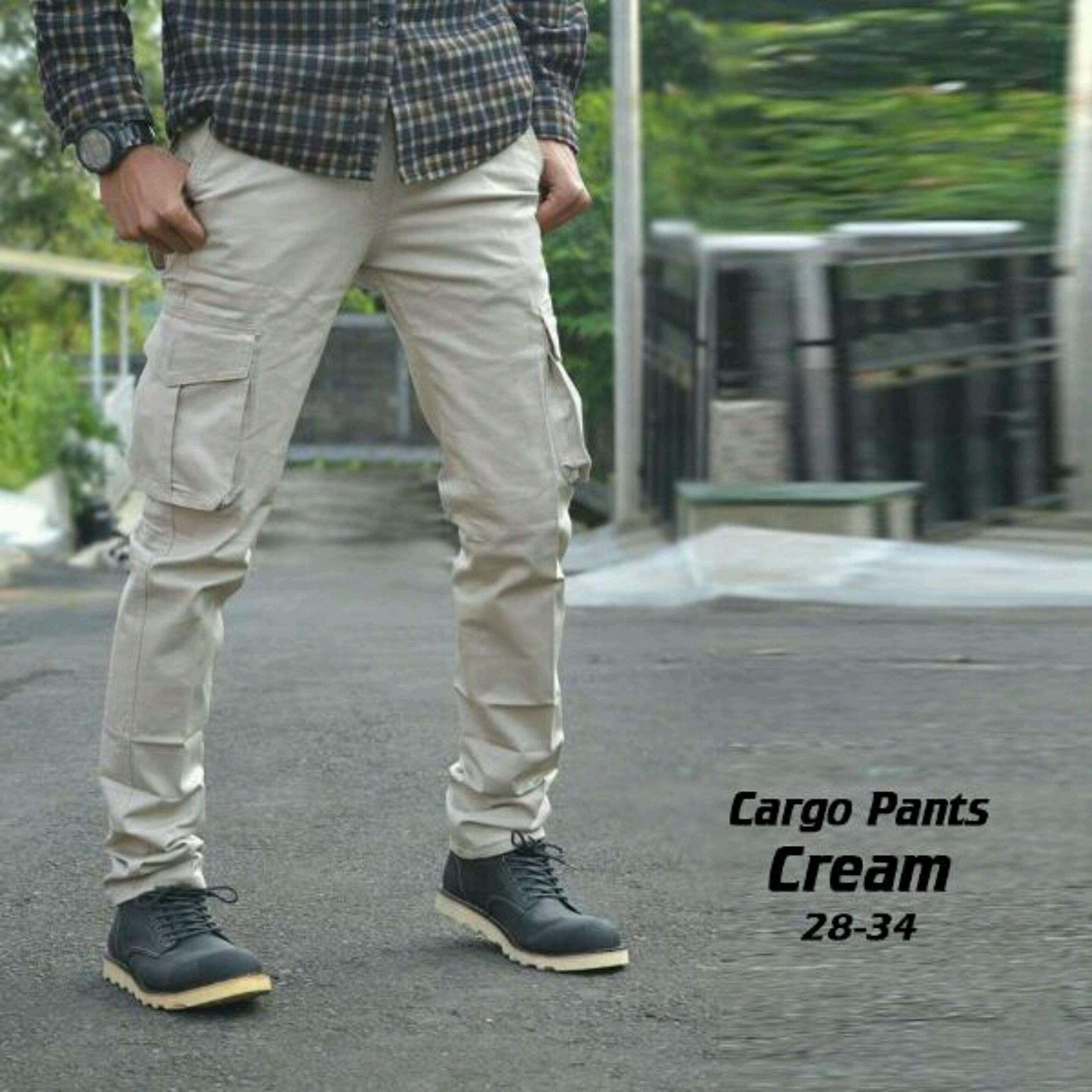 Celana cargo panjang premium - Celana PDL - Abu tua - Hitam - Cream - Navy - Hijau