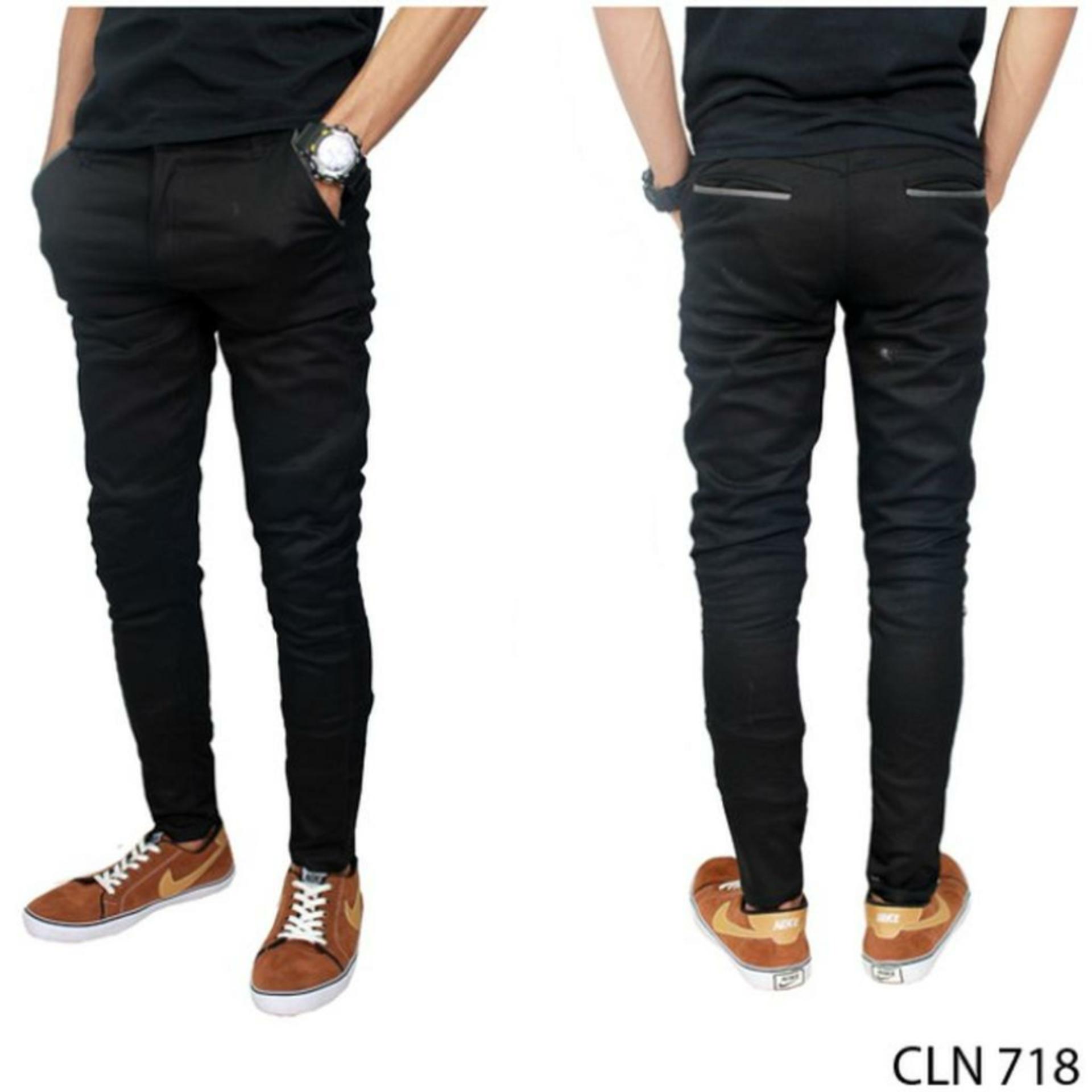 CELANA CHINO PENSIL SKINNY / CELANA CHINOS PANJANG HITAM