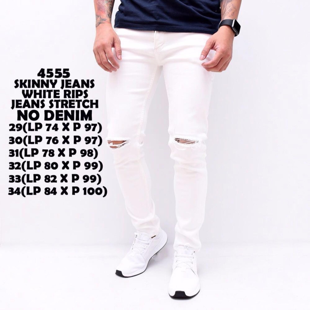 CELANA JEANS PRIA PUTIH