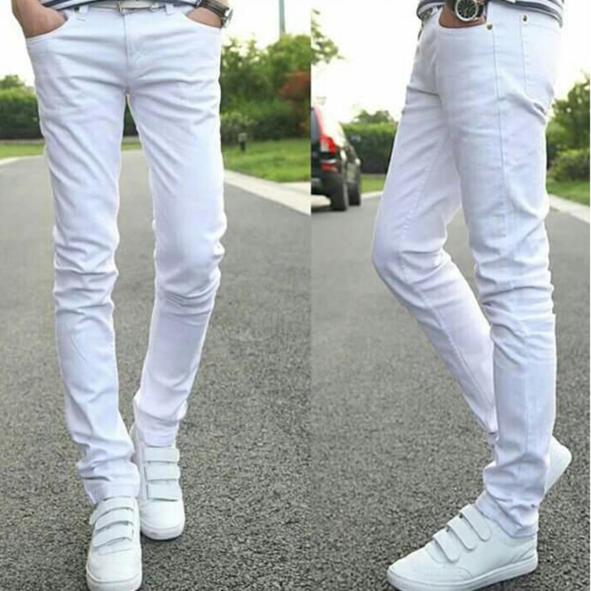 celana jeans warna putih