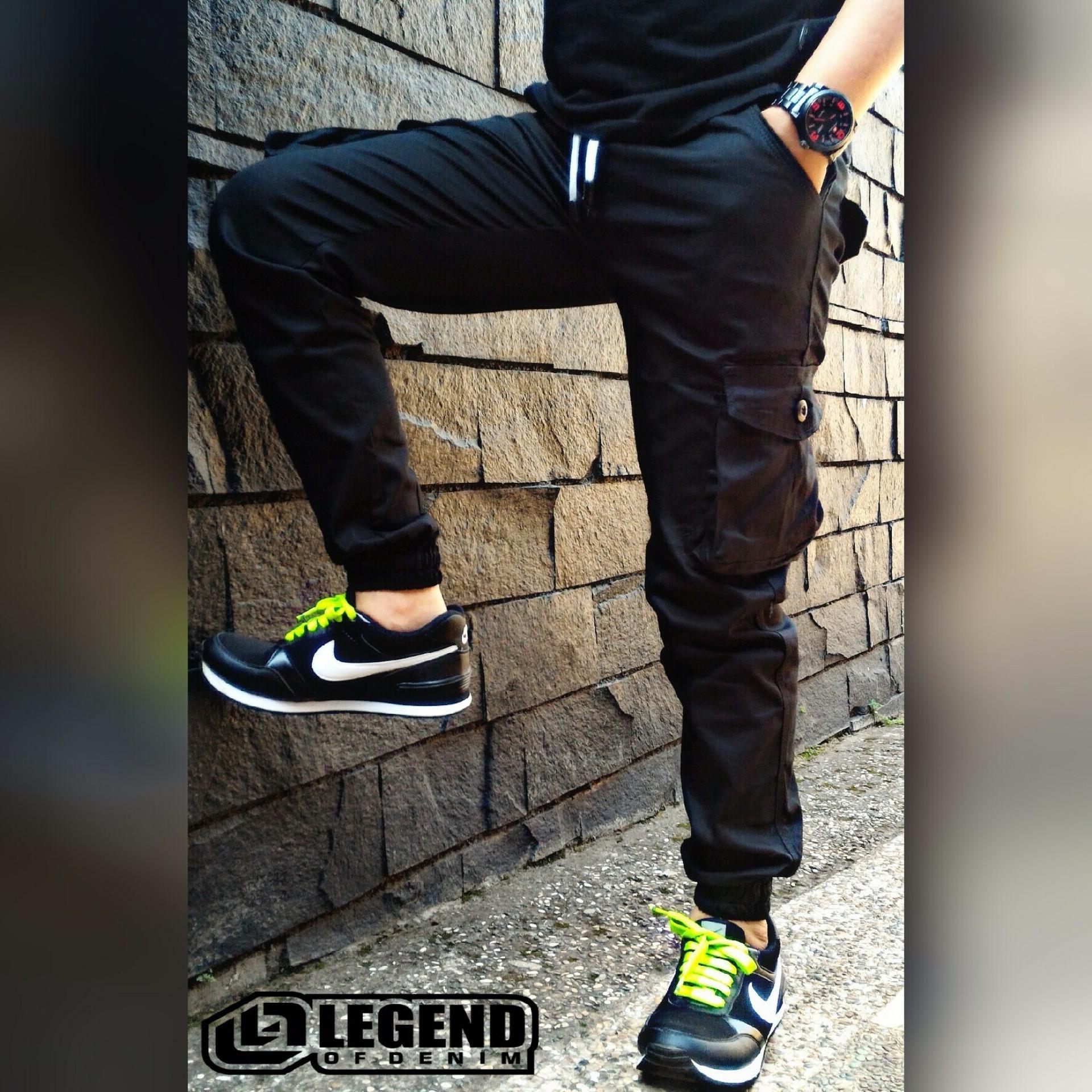 Celana jogger cargo celana kargo blavk