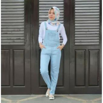 Gambar Celana Kodok Overall Washed Jeans Polos