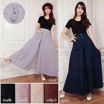 Gambar Celana kulot rok panjang wanita jumbo long pant Ayuna   apricot