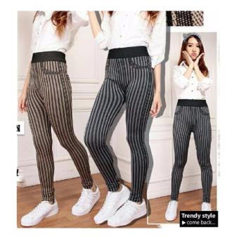 Gambar Celana legging panjang wanita jumbo long pant Wila   coklat