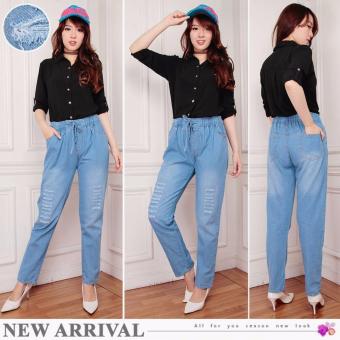 Gambar Celana panjang jeans wanita jumbo long pant Dylan