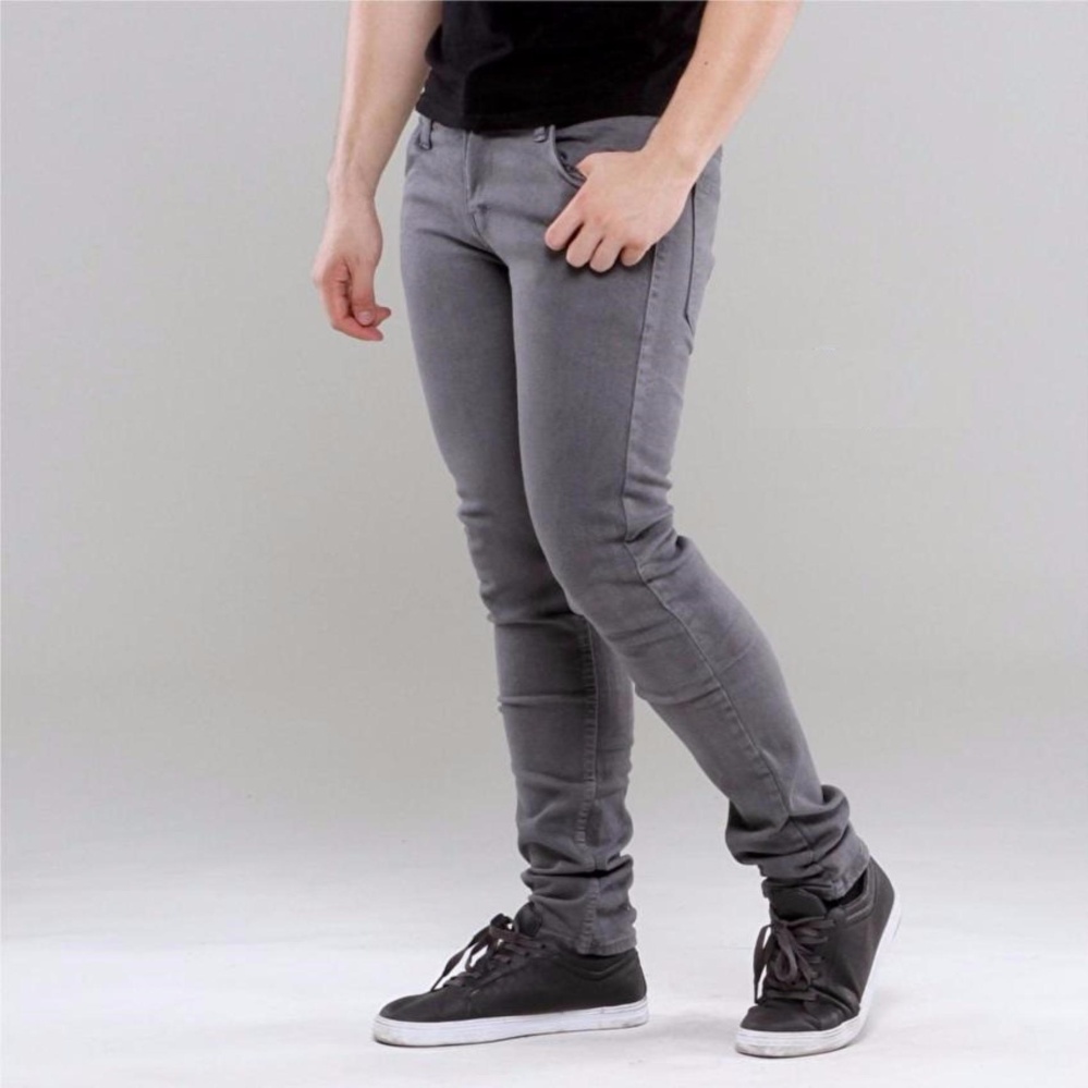 Celana Skinny Jeans Pria - Abu