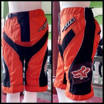 Gambar Celana Trail Cross Motocross Adventure Downhill Pendek Fox (Orange)