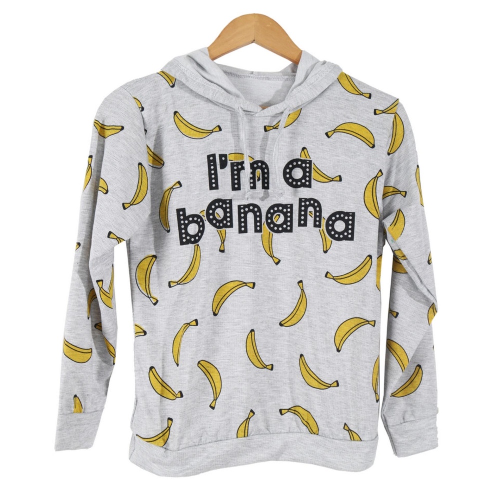 Cikitashop Kaos Cewe / Kaos Tumblr Tee Wanita / Kaos T-Shirt Wanita / Kaos Wanita Fashion / Atasan Wanita / Sweater Jaket Hodie I'm A banana 1 - White
