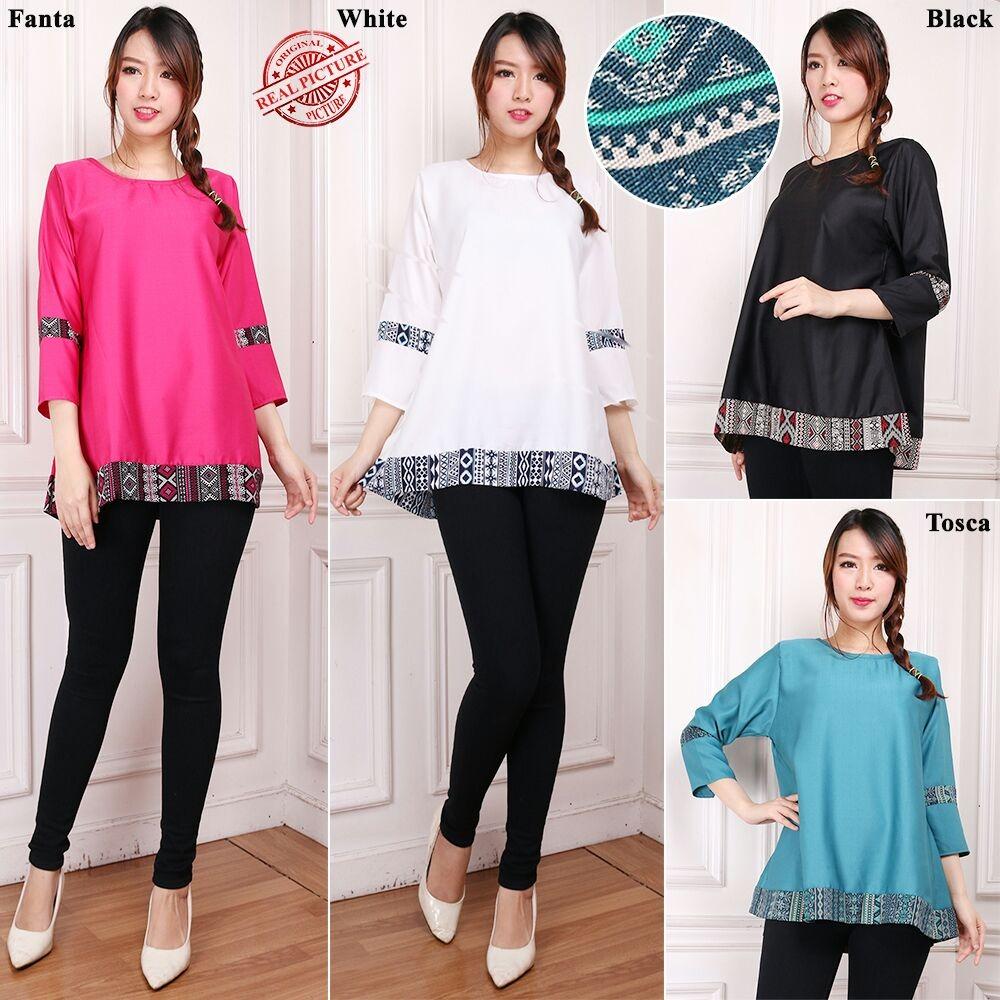 Cj collection Atasan blouse kemeja tunik wanita jumbo shirt blus long tunik Claudia Cj collection Atasan blouse kemeja tunik wanita jumbo shirt blus long tunik Claudia