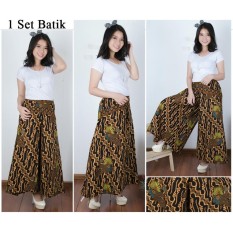 Cj collection Celana batik kulot rok panjang wanita jumbo long pant Anneta