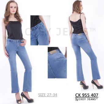 Jual Ckey Celana  Panjang  Cutbray Jeans Wanita  407 Online 