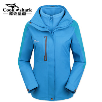 Gambar Cookshark musim semi dan musim gugur model musim dingin wanita jas (Giok biru)