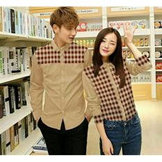 Couple Kemeja Combi Square Brown Susan