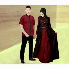 Couple lover-busana muslim couple ZAHIRA maroon