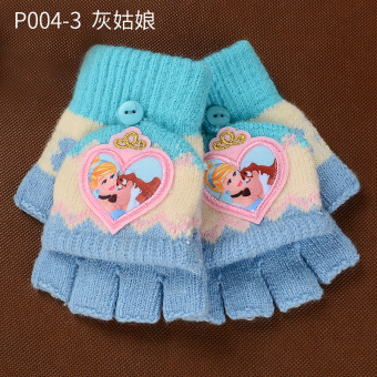 Gambar Disney anak anak clamshell sarung tangan sarung tangan (P004 3 Cinderella yang)