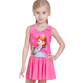 Gambar Disney anak anak potong baju renang baju renang (10041A kecil putri Sophia Rose Red)