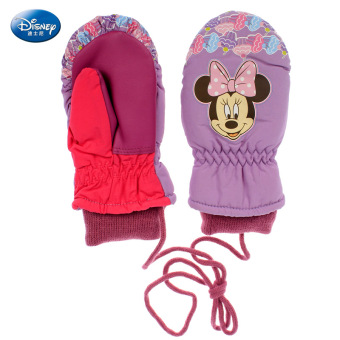 Gambar Disney anak perempuan ditambah beludru anak Halter sarung tangan ski sarung tangan anak sarung tangan sarung tangan katun (SM70003 ungu)