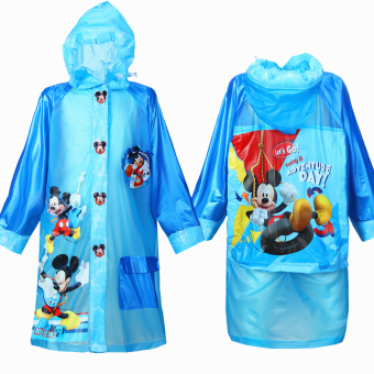 Gambar Disney Anak perempuan untuk anak laki laki di TK Waterproof ponco anak jas hujan jas hujan (1009A biru Mickey)