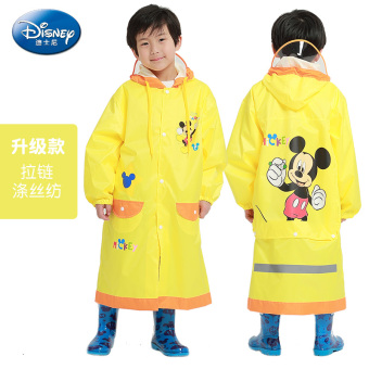 Gambar Disney Anak perempuan untuk anak laki laki di TK Waterproof ponco anak jas hujan jas hujan (3008C kuning Mickey bagian peningkatan)