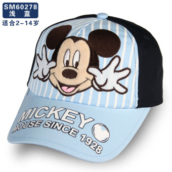 Gambar Disney bagian tipis bisbol anak topi anak topi (Silakan menurut anak lingkar kepala memilih + Bisbol topi SM60278 biru muda)