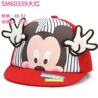 Gambar Disney bayi Musim Semi dan musim gugur topi baseball Baobao topi (Silakan sesuai dengan lingkar kepala yang Baobao pilihan + SM60339 merah)