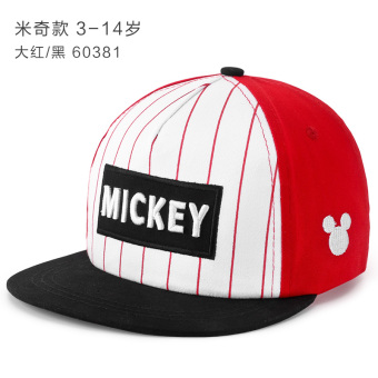 Gambar Disney Gaya Korea dari musim semi dan musim gugur topi anak laki laki topi anak topi (52 cm cocok untuk 3 5 40 tahun + Model Mickey 60381 merah hitam)