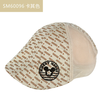 Gambar Disney jala musim panas UV tabir surya bisbol topi topi matahari anak topi topi (50 + SM60096 khaki)