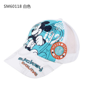 Gambar Disney jala musim panas UV tabir surya bisbol topi topi matahari anak topi topi (54 + SM60118 putih)