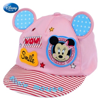 Gambar Disney katun anak laki laki dan perempuan topi topi Baobao topi (Sesuai dengan pengukuran lingkar kepala yang sebenarnya + SM60238 merah muda)