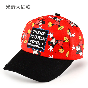 Gambar Disney Mickey topi matahari anak topi topi (Lingkar kepala 54 cm 8 12 tahun + 60390 Mickey merah)