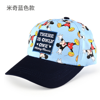 Gambar Disney Mickey topi matahari anak topi topi (Lingkar kepala lingkar kepala 50 cm 3 5 40 tahun + 60390 MICKEY BIRU)