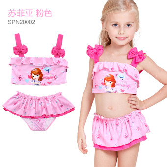 Gambar Disney Putri Baobao jenis rok anak anak baju renang baju renang (20002 Sophia merah muda)