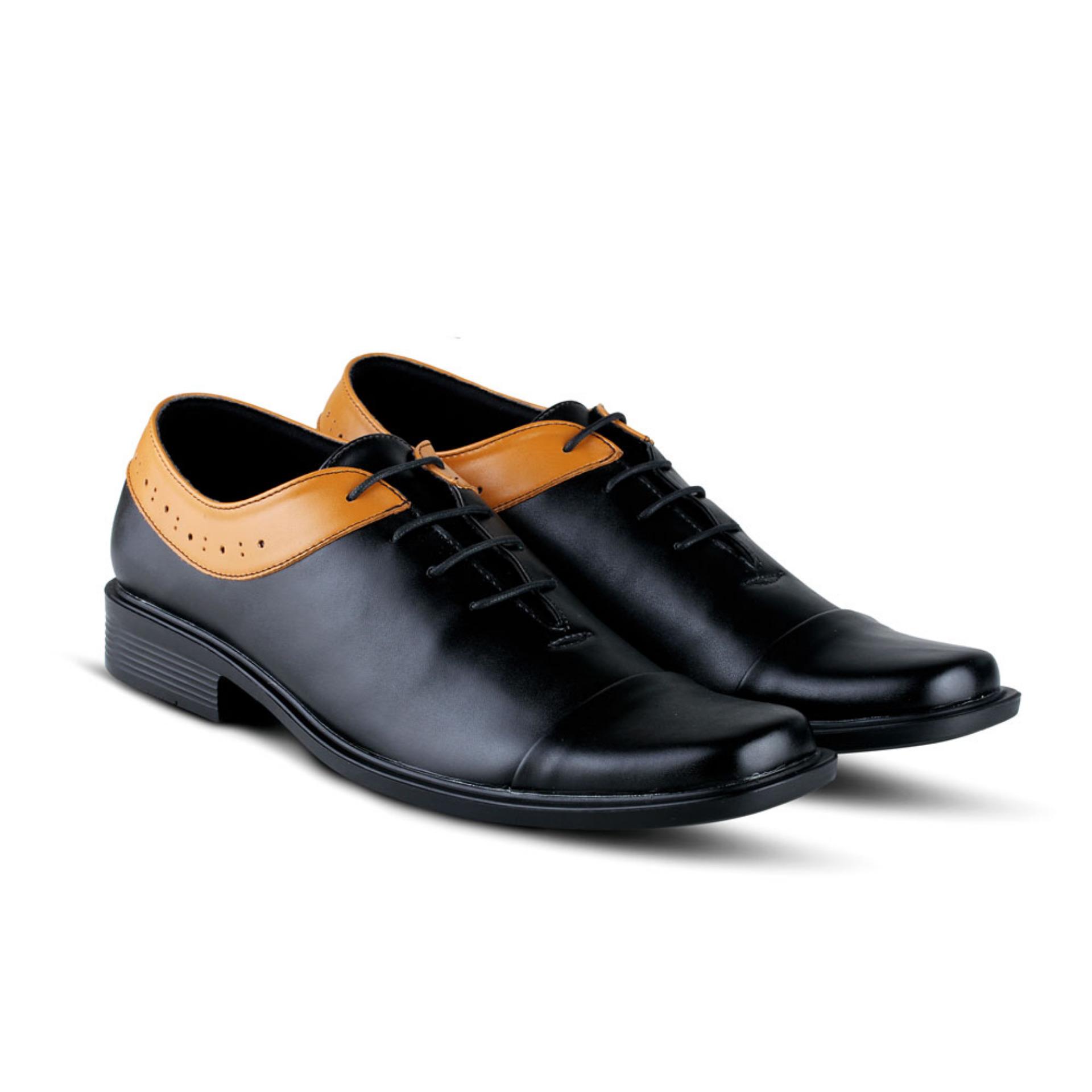 Distro VD 395 Sepatu Formal Pantofel Pria Untuk Kerja Kantor - Hitam .