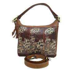 Djogja Klasik Craft Tas Kulit Hobo Long Perca - Lukis Mbok Membatik