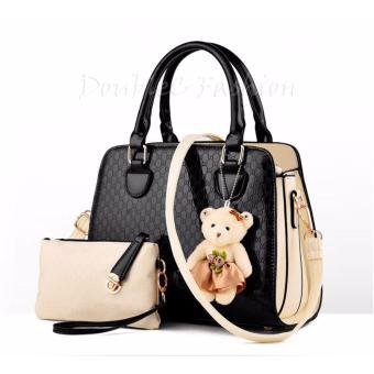 DoubleC Fashion Tas tote 2in1 febiola Black